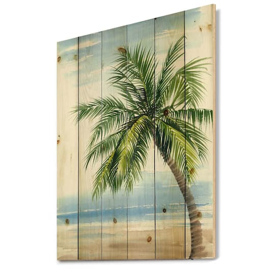 Designart - Palm Tree At The Beach Resort
